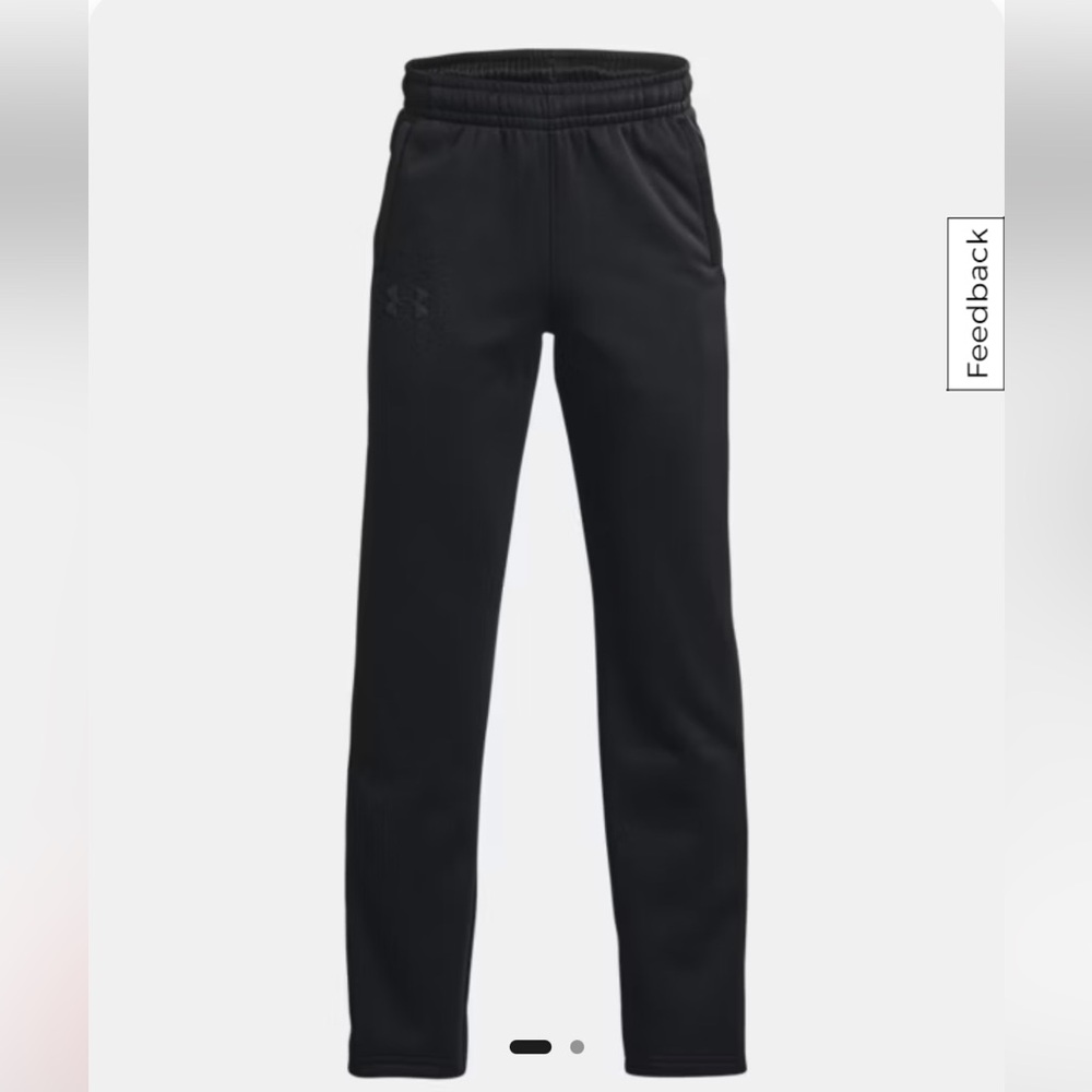 NWT and NWOT Under Armour Boys Fleece Pants - Black Size XL